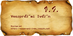 Veszprémi Iván névjegykártya